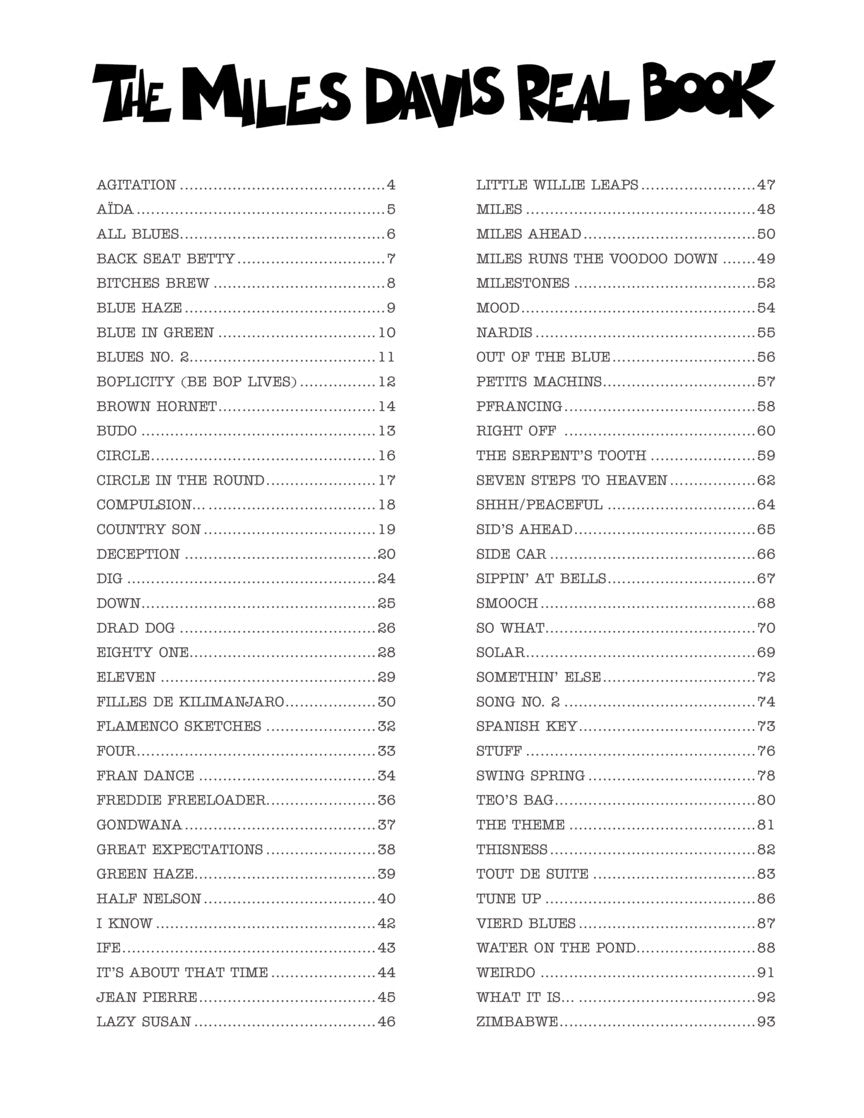 Real Book - (8.22): Davis, Miles - Real Book