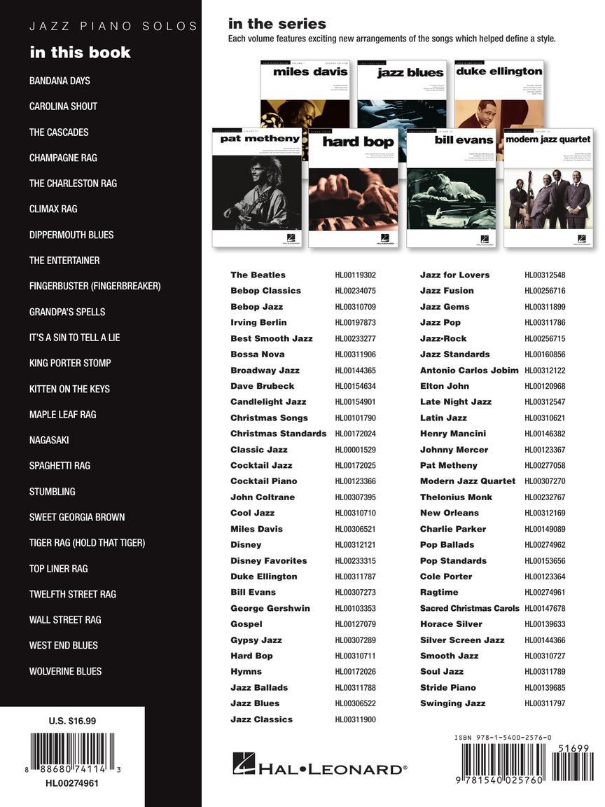 Ragtime - Jazz Piano Solos Series Vol. 55