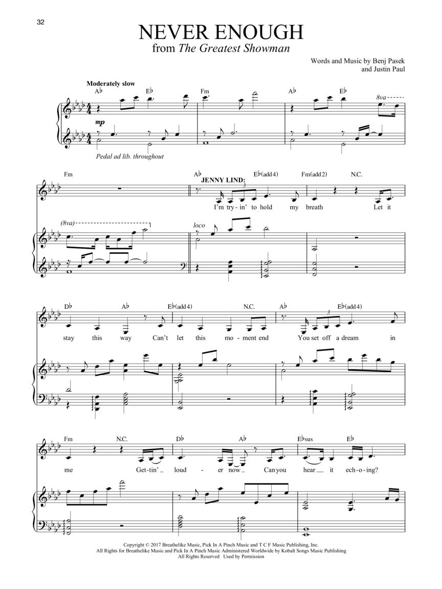 Songs from 21st Century Movie Musicals for Women Singers