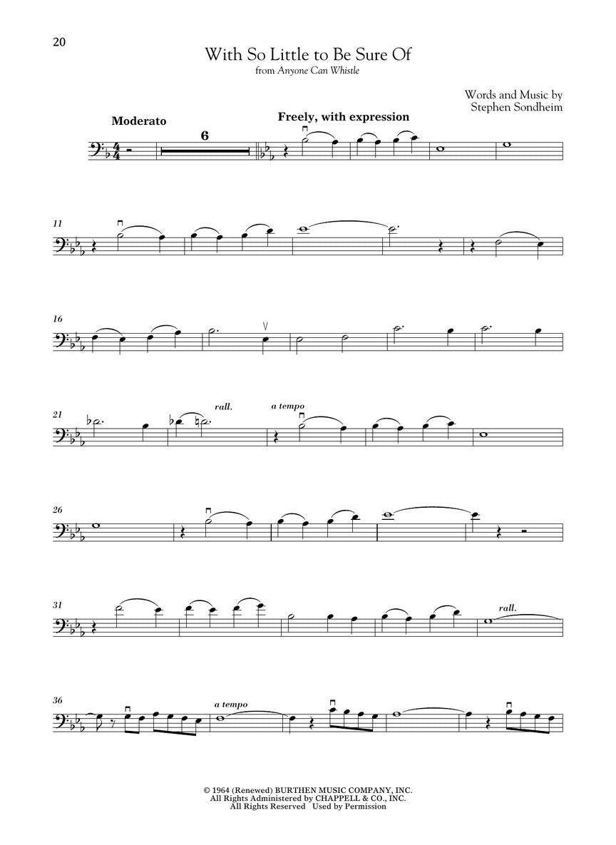 Sondheim For Classical Players - Cello