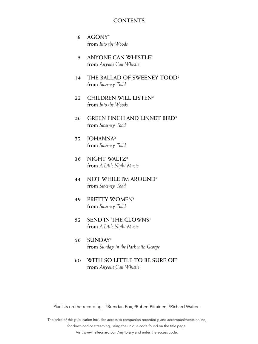 Sondheim For Classical Players - Clarinet
