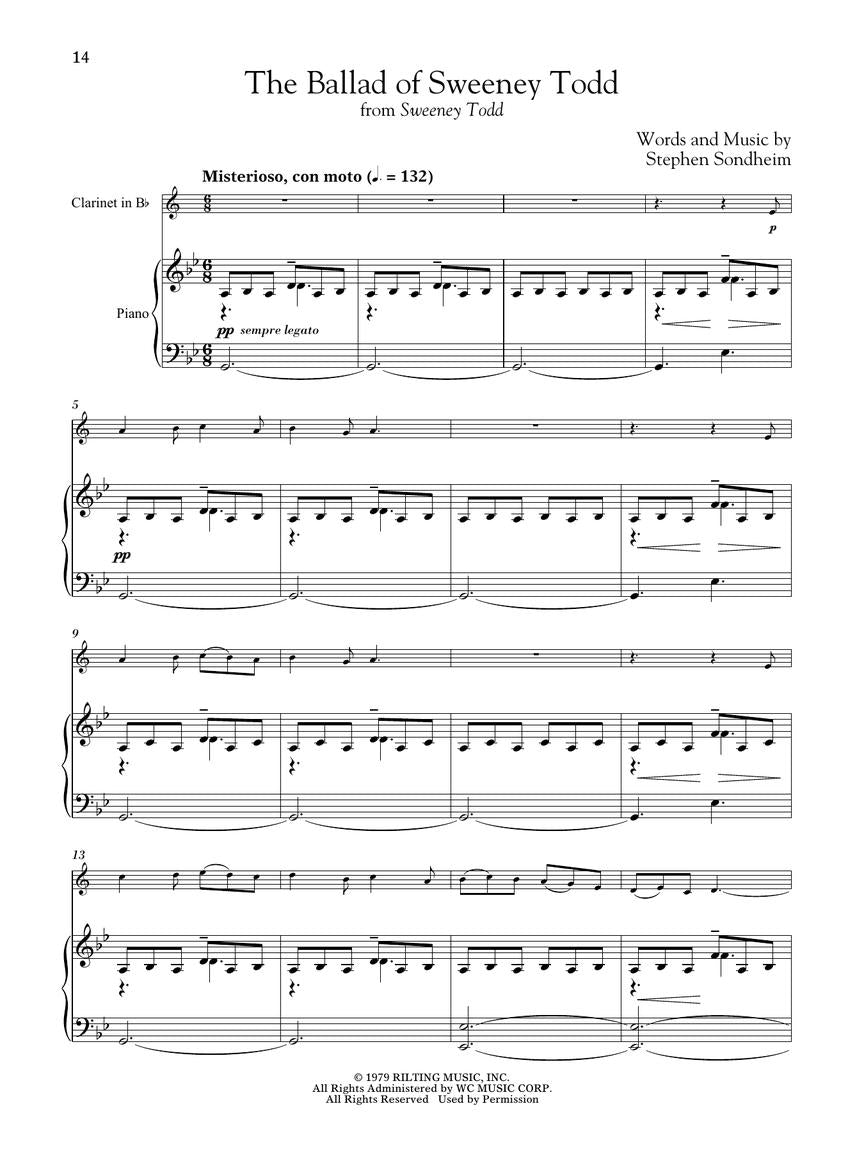 Sondheim For Classical Players - Clarinet