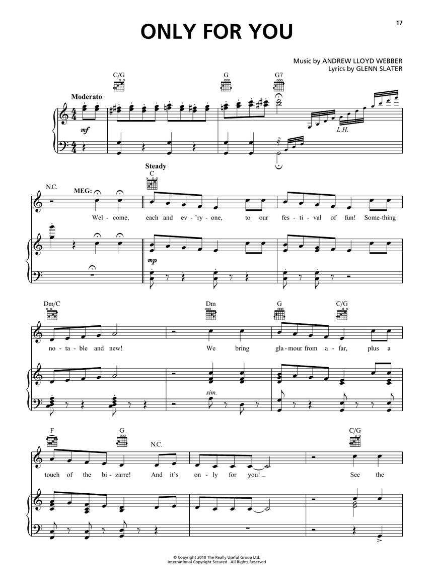 Love Never Dies - Piano/Vocal Selections