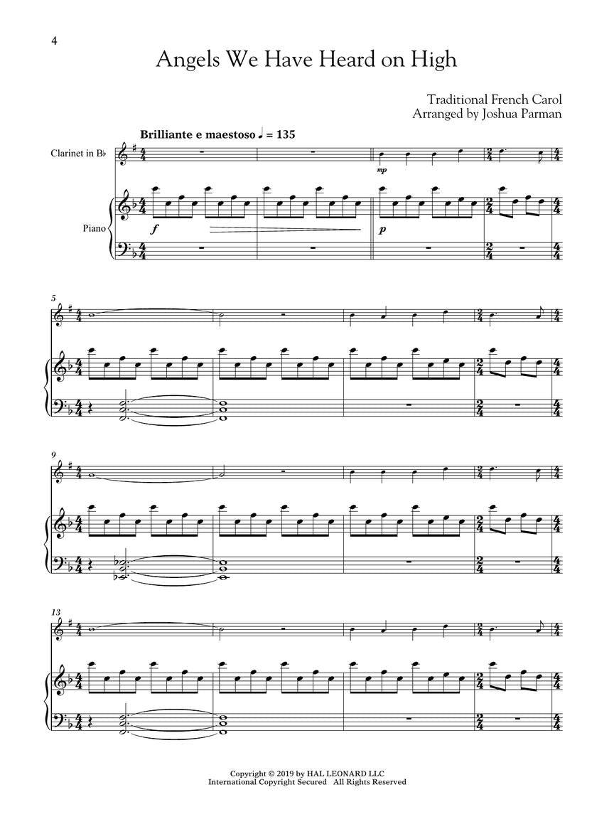 Favorite Christmas Carols for Classical Players – Clarinet and Piano