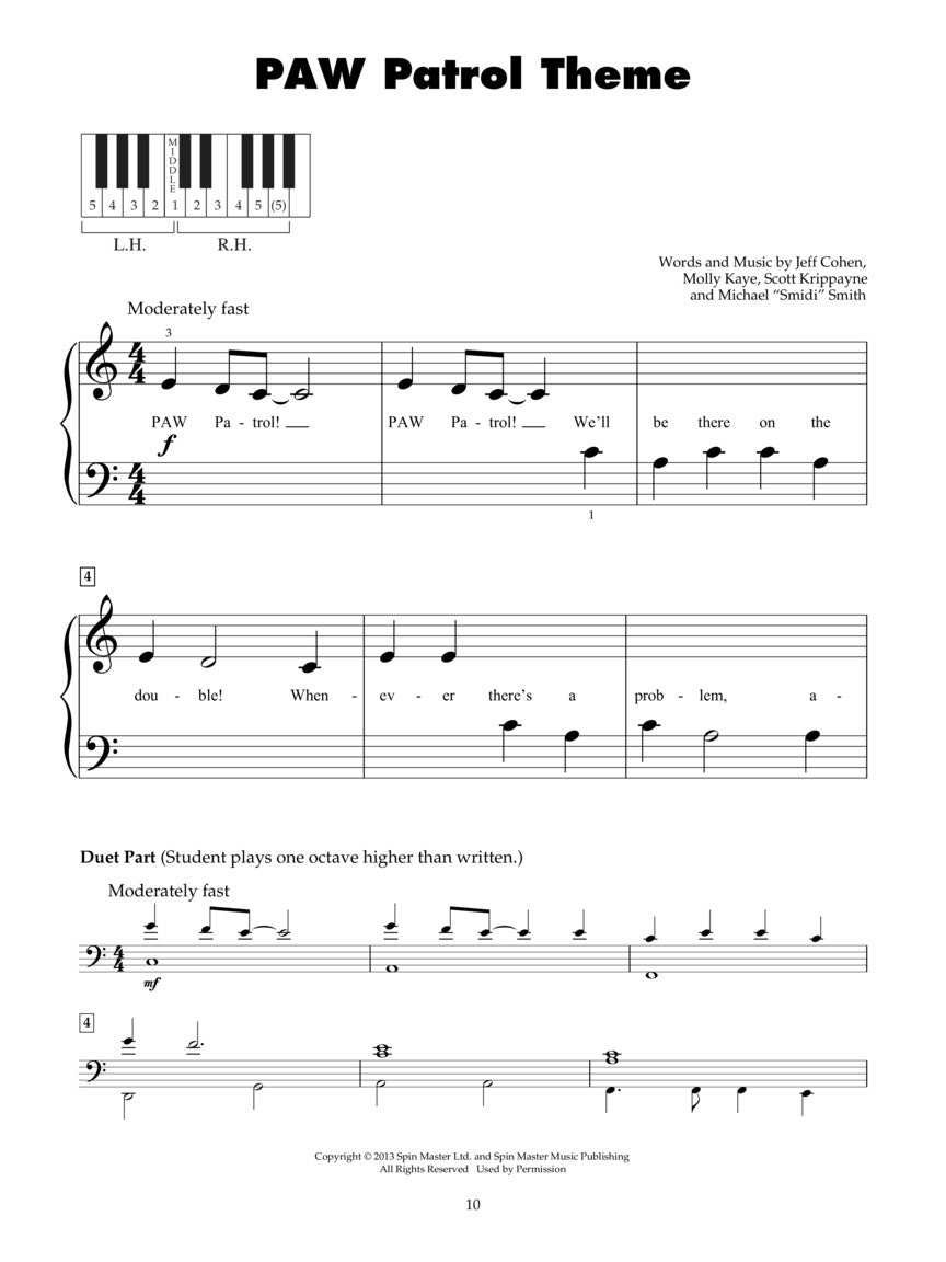 Cartoon Fun - Five-Finger Piano