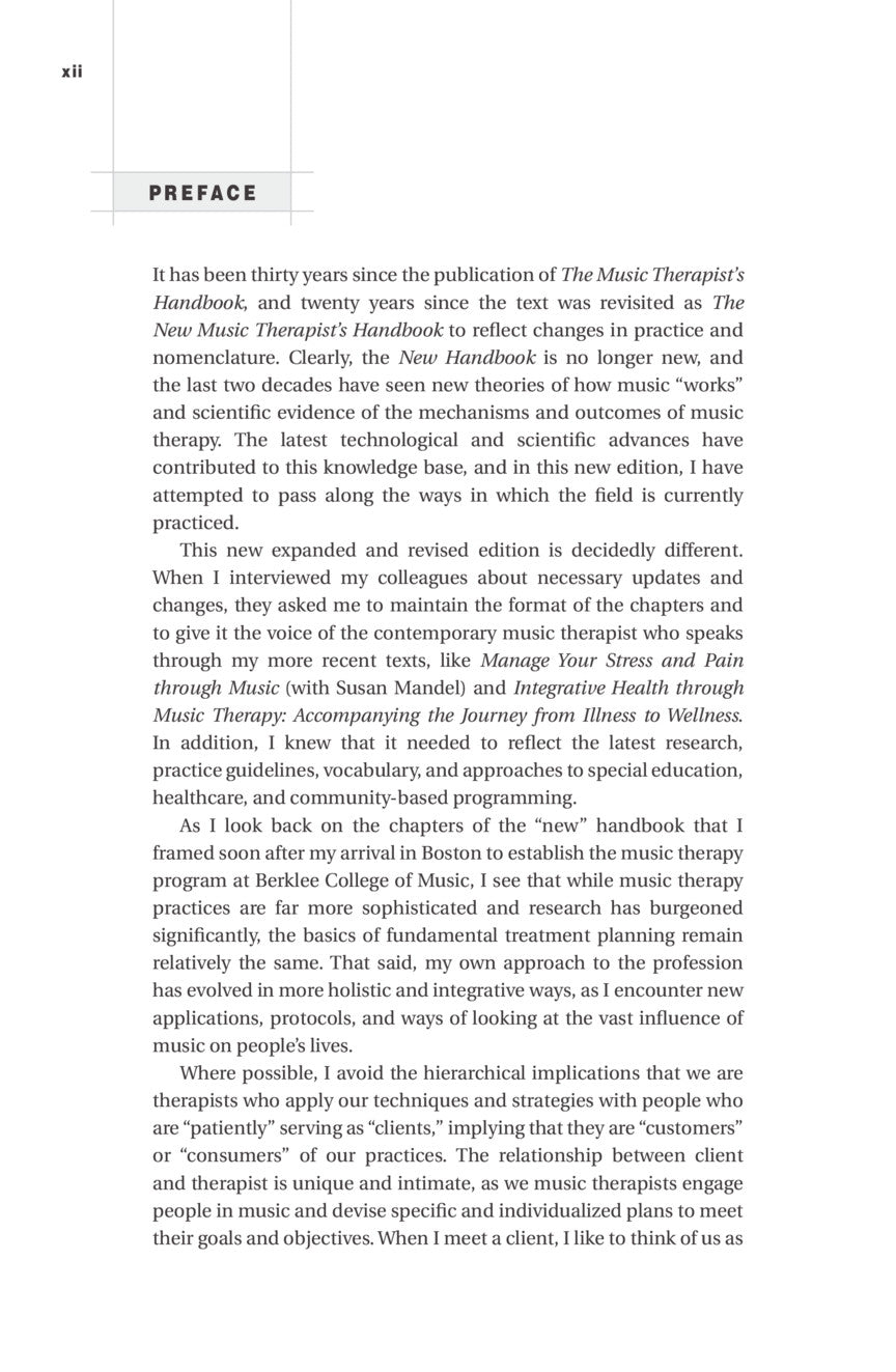 New Music Therapist's Handbook, The - Third Edition