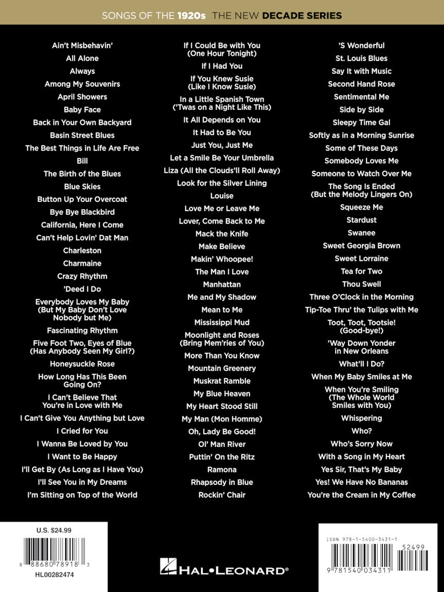Songs of the 1920s - New Decade Series