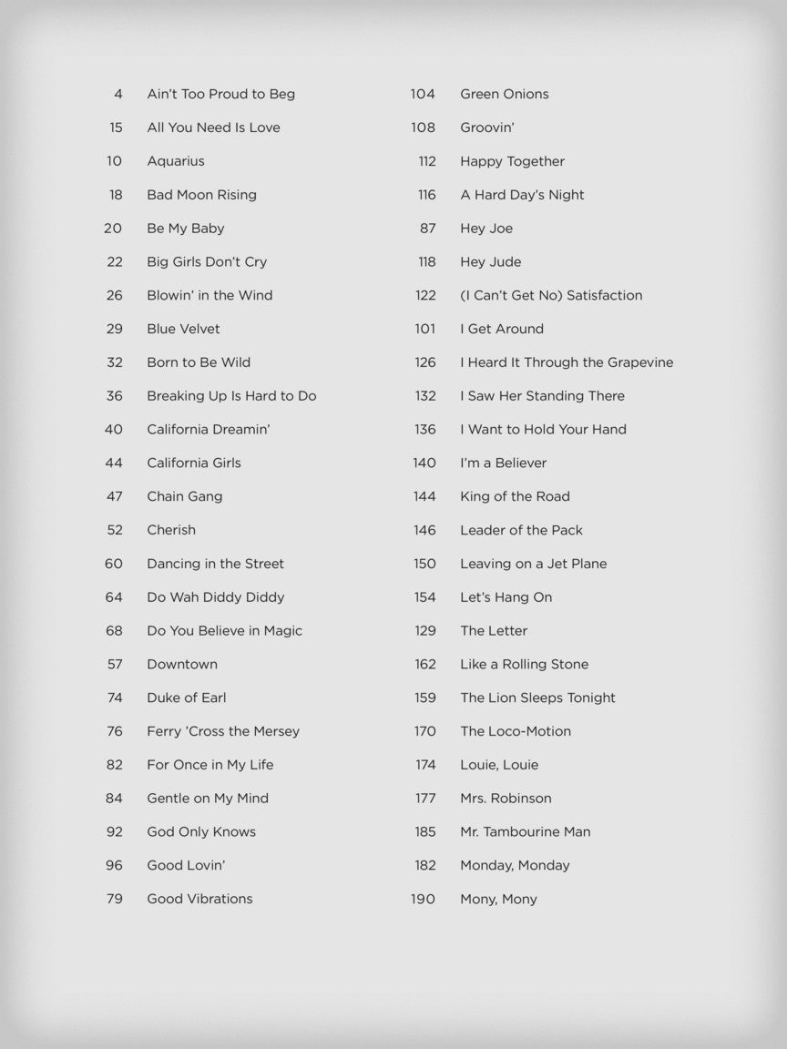 Songs of the 1960s - New Decade Series Easy Piano