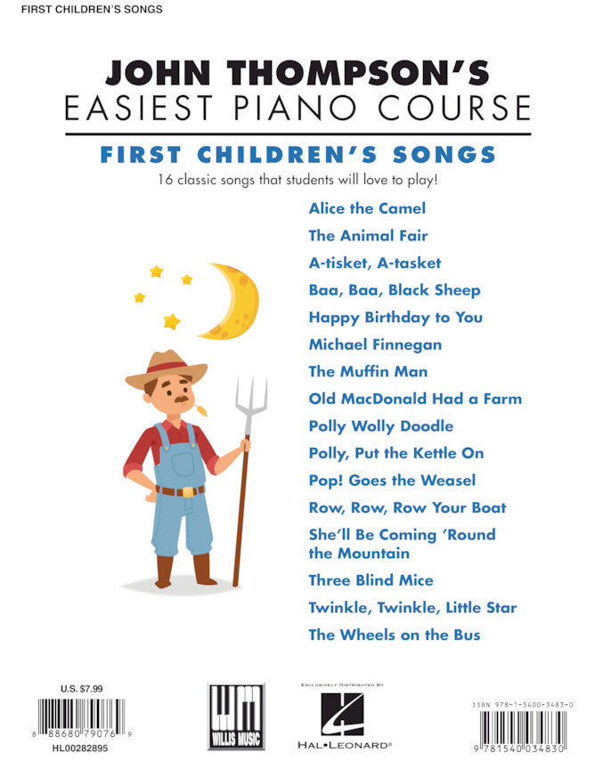First Children's Songs - John Thompson's Easiest Piano Course