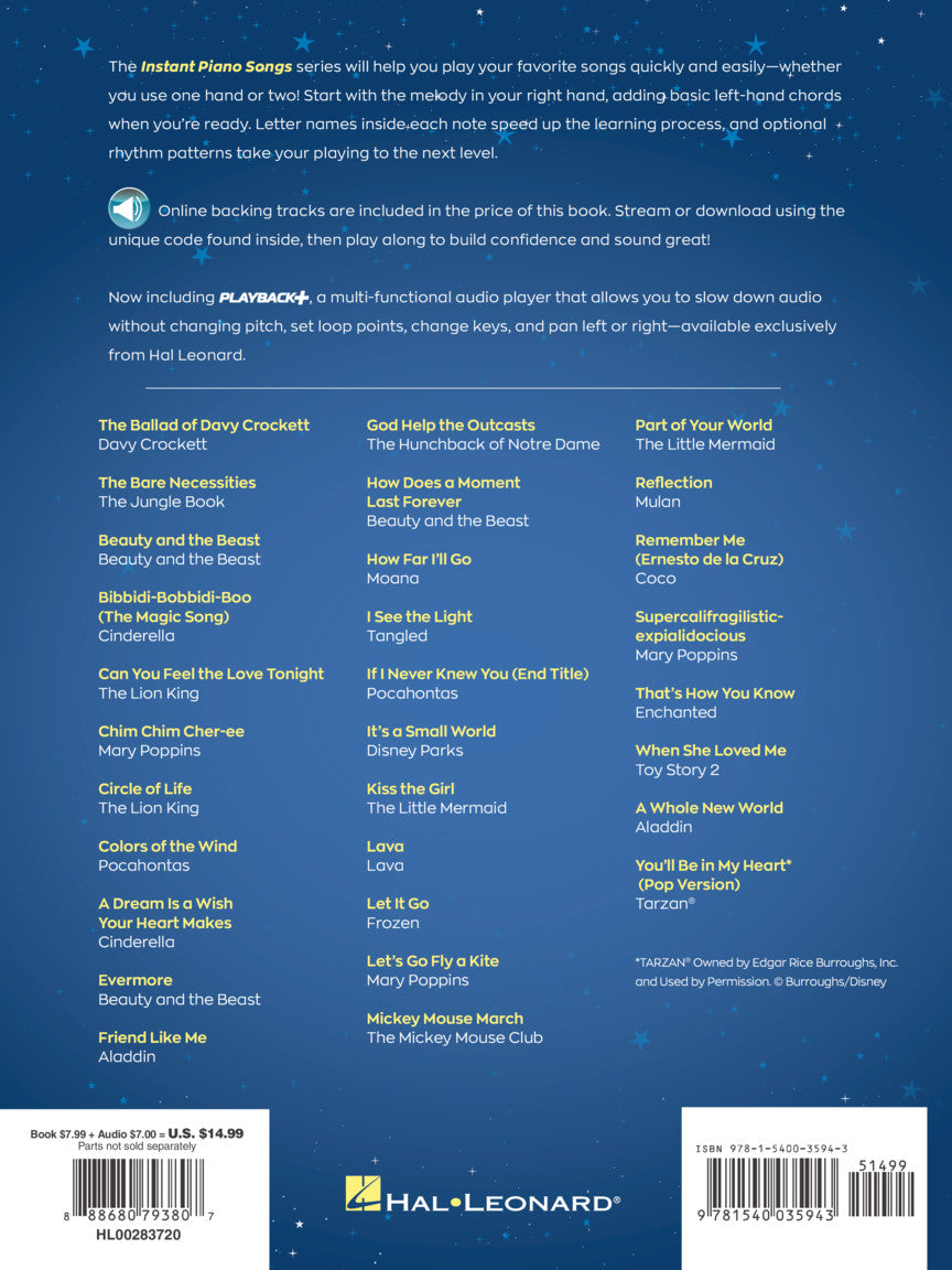 Disney Favorites - Instant Piano Songs