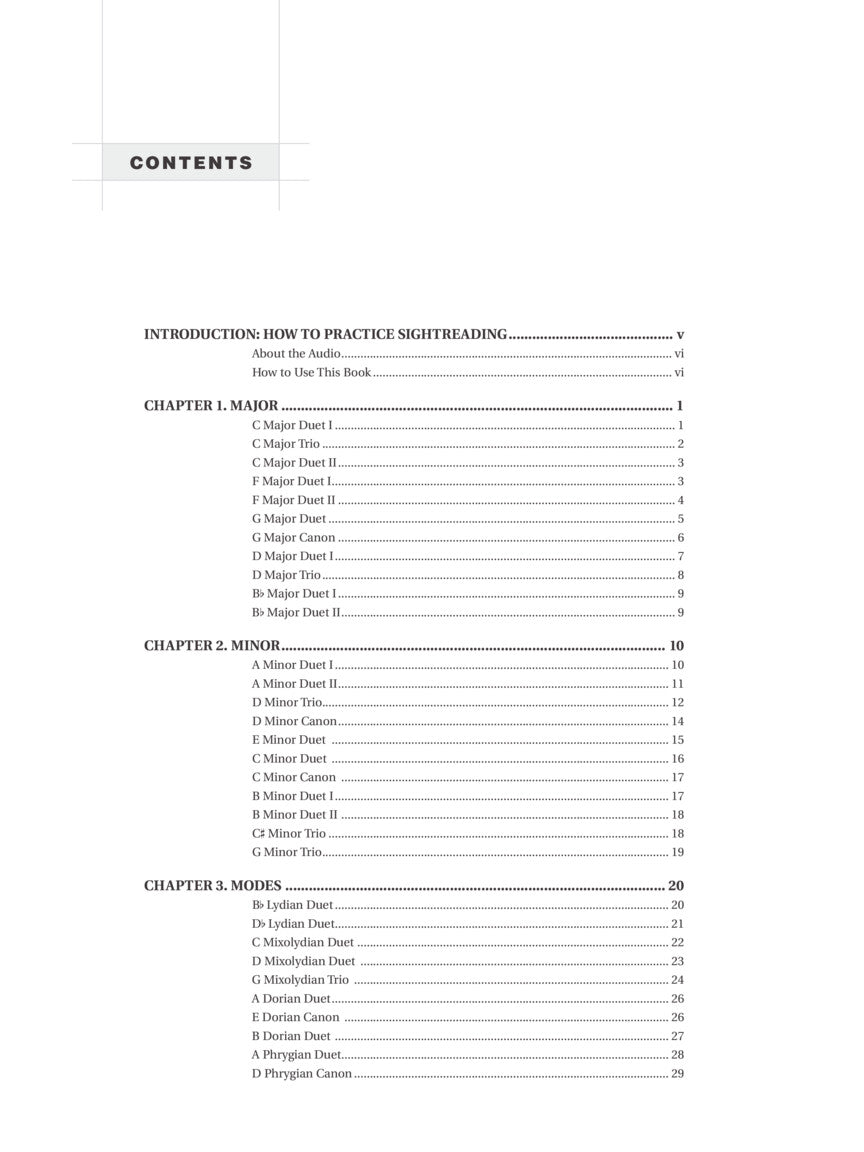 Berklee Ear Training Duets and Trios