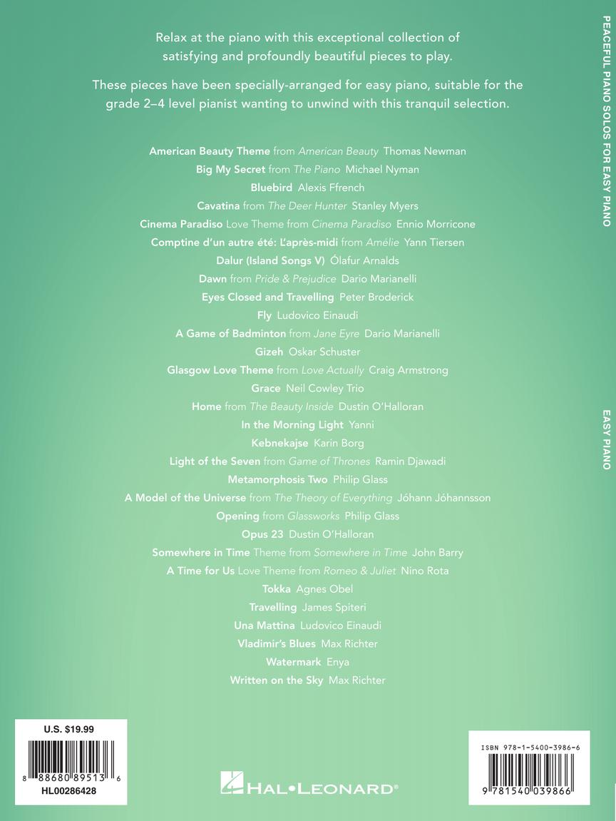 Peaceful Piano Solos for Easy Piano