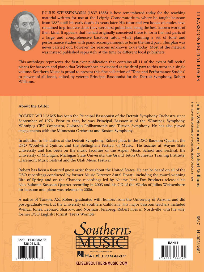 Weissenborn 11 Bassoon Recital Pieces from Tone and Performance Studies