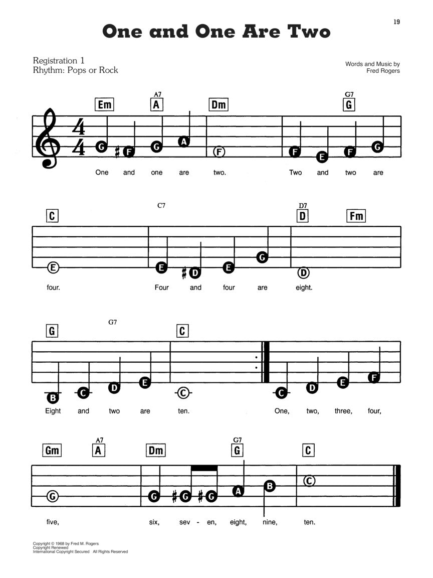 Mister Rogers Songbook - E-Z Play Today Vol. 260