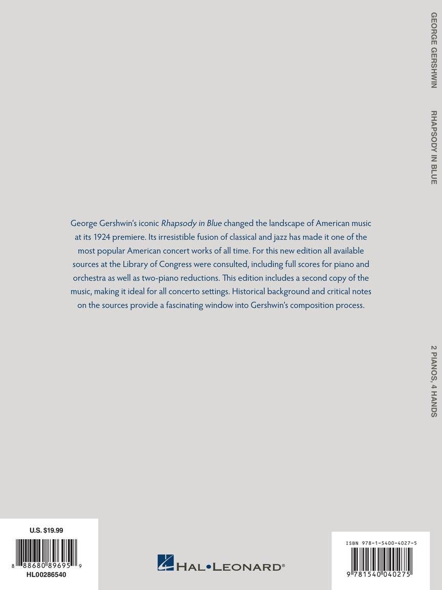 Gershwin: Rhapsody in Blue - 2 Pianos/4 Hands