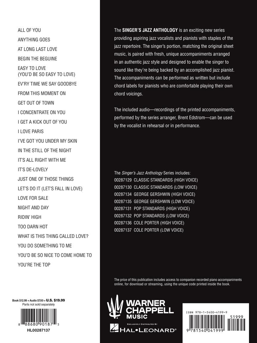Porter, Cole - Singer's Jazz Anthology - Low Voice