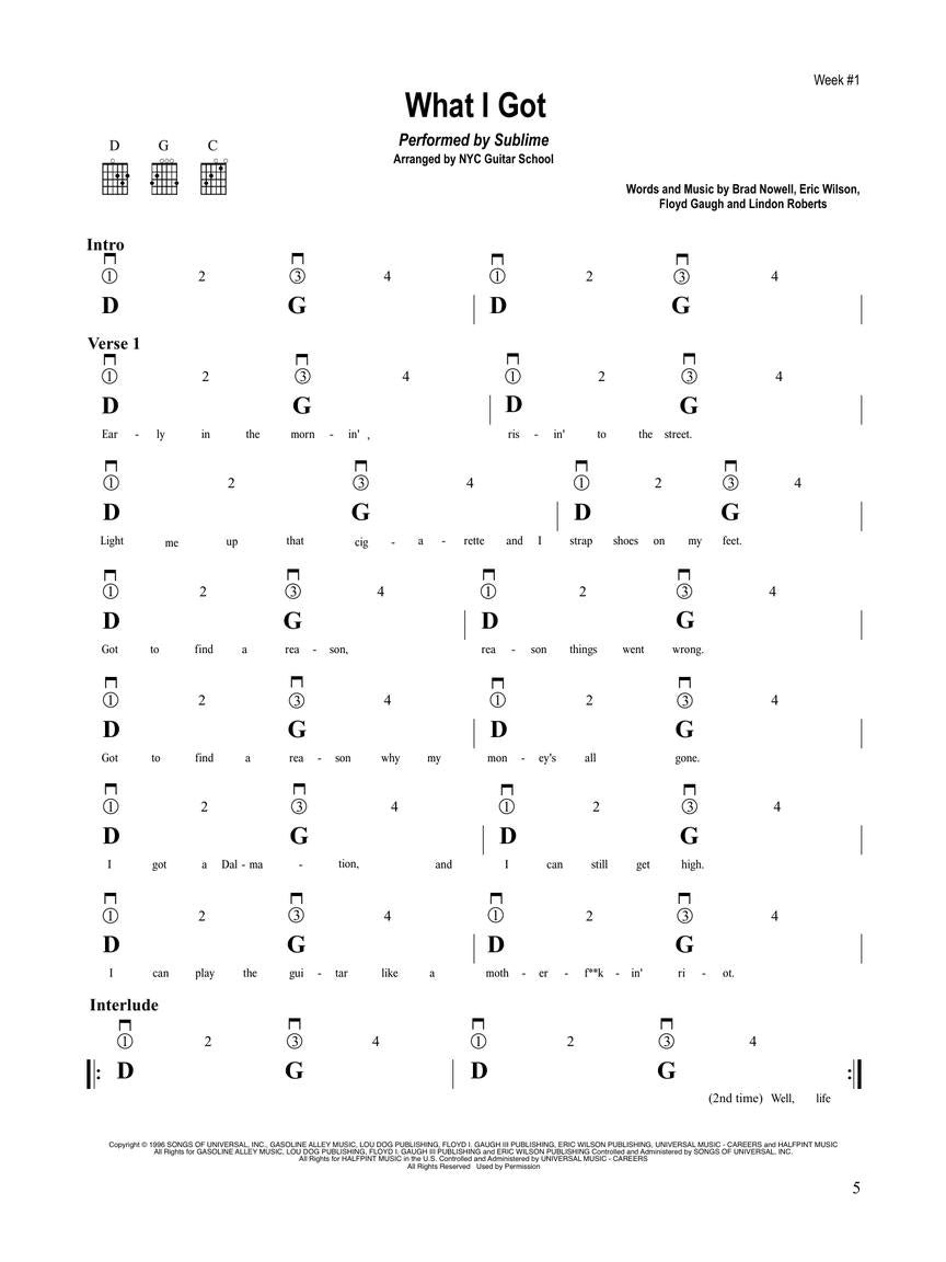 NYC Guitar School – Songs for Beginners