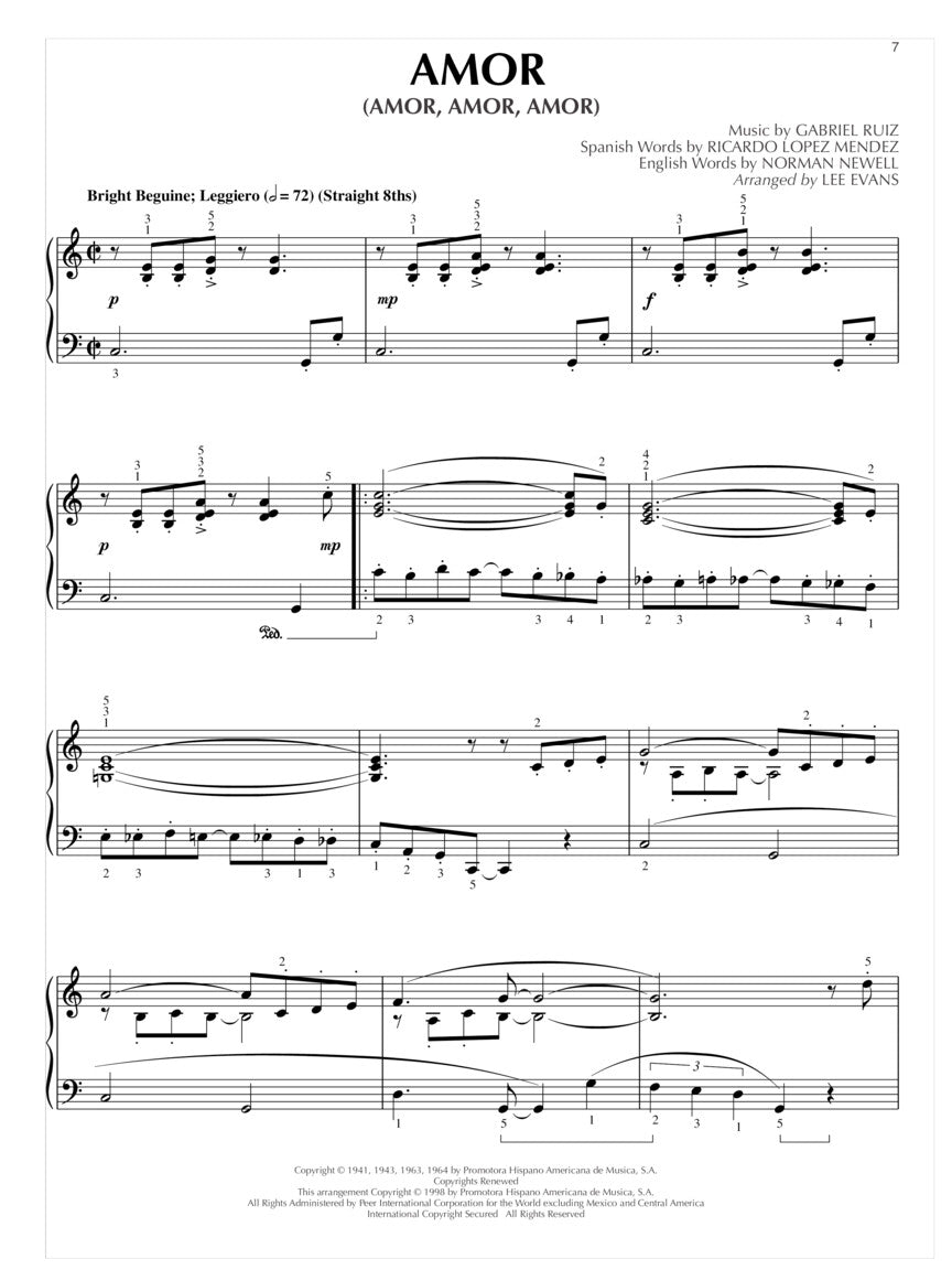 Famous Latin Hits - Lee Evans Arranges