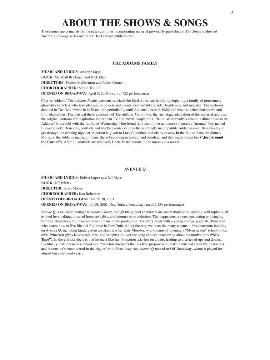 Singer's Musical Theatre Anthology Mezzo-soprano/belter Volume 7