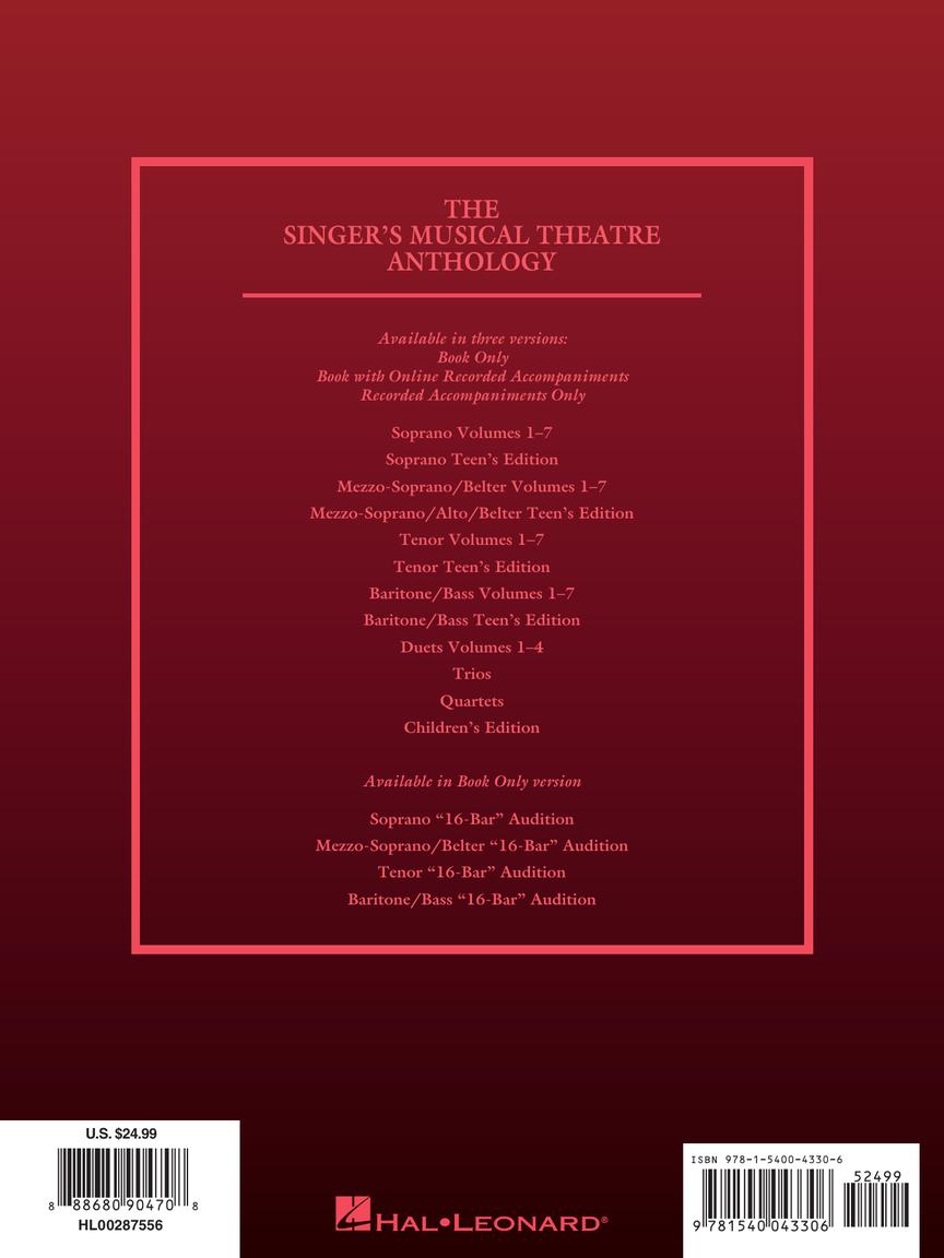 Singer's Musical Theatre Anthology Baritone/bass Volume 7