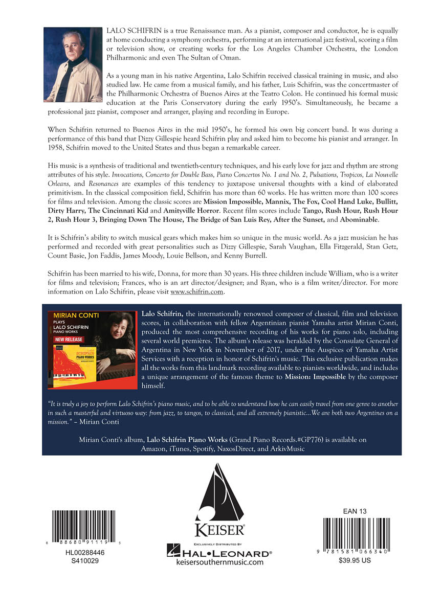 Schifrin, Lalo - Piano Music of