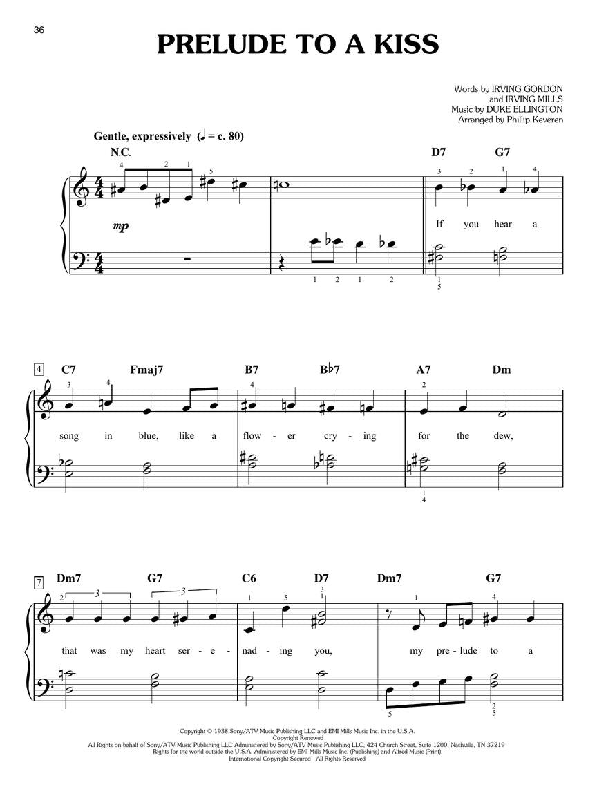 Duke Ellington 16 Jazz Classics Arranged for Easy Piano