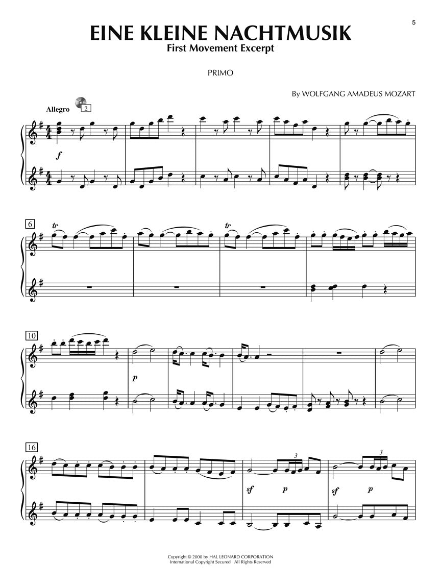 Classical for Two - Piano Duet Play-Along Volume 28
