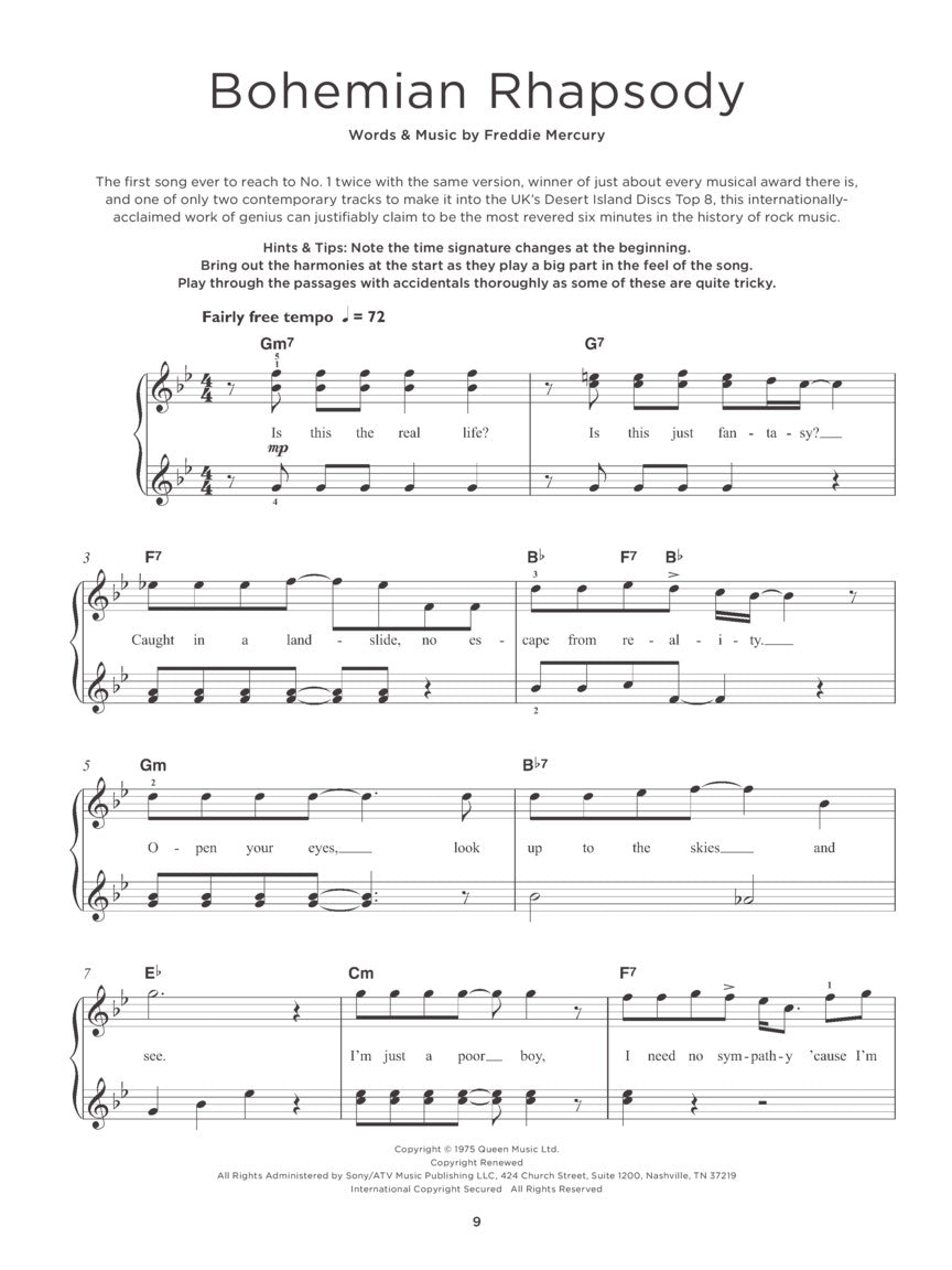 Queen - Really Easy Piano