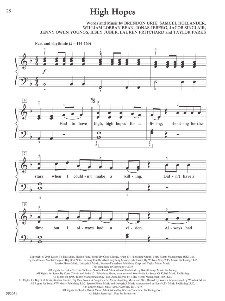 Faber Chordtime Piano Hits Level 2B