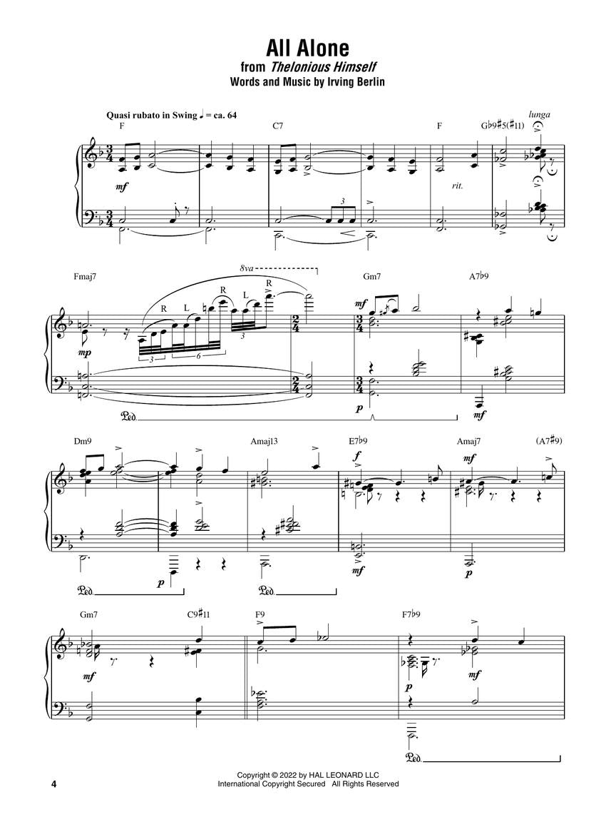 Thelonious Monk – Omnibook for Piano