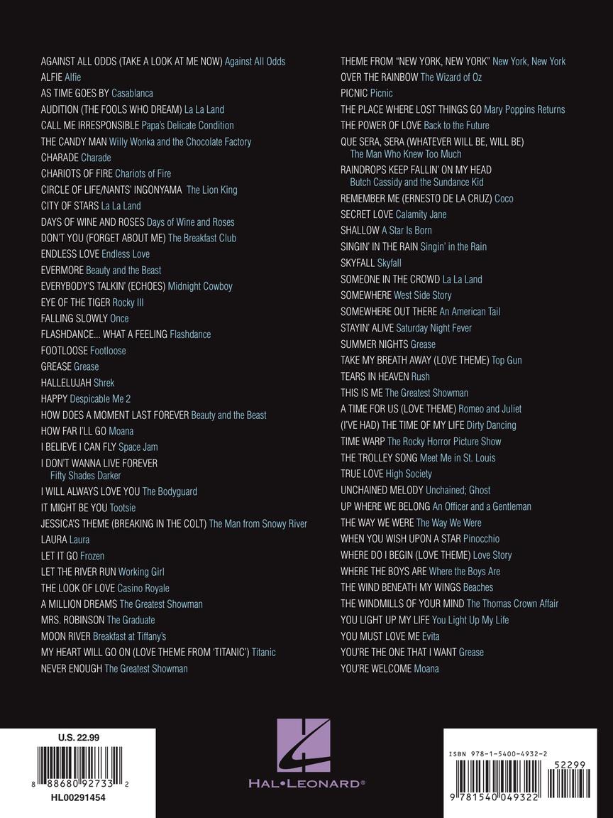 Best Movie Songs Ever - Easy Piano