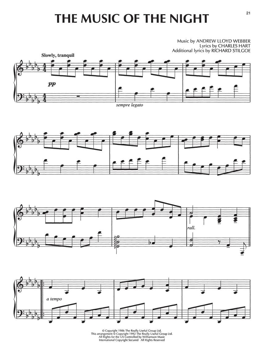 Phantom of the Opera - Piano Solo