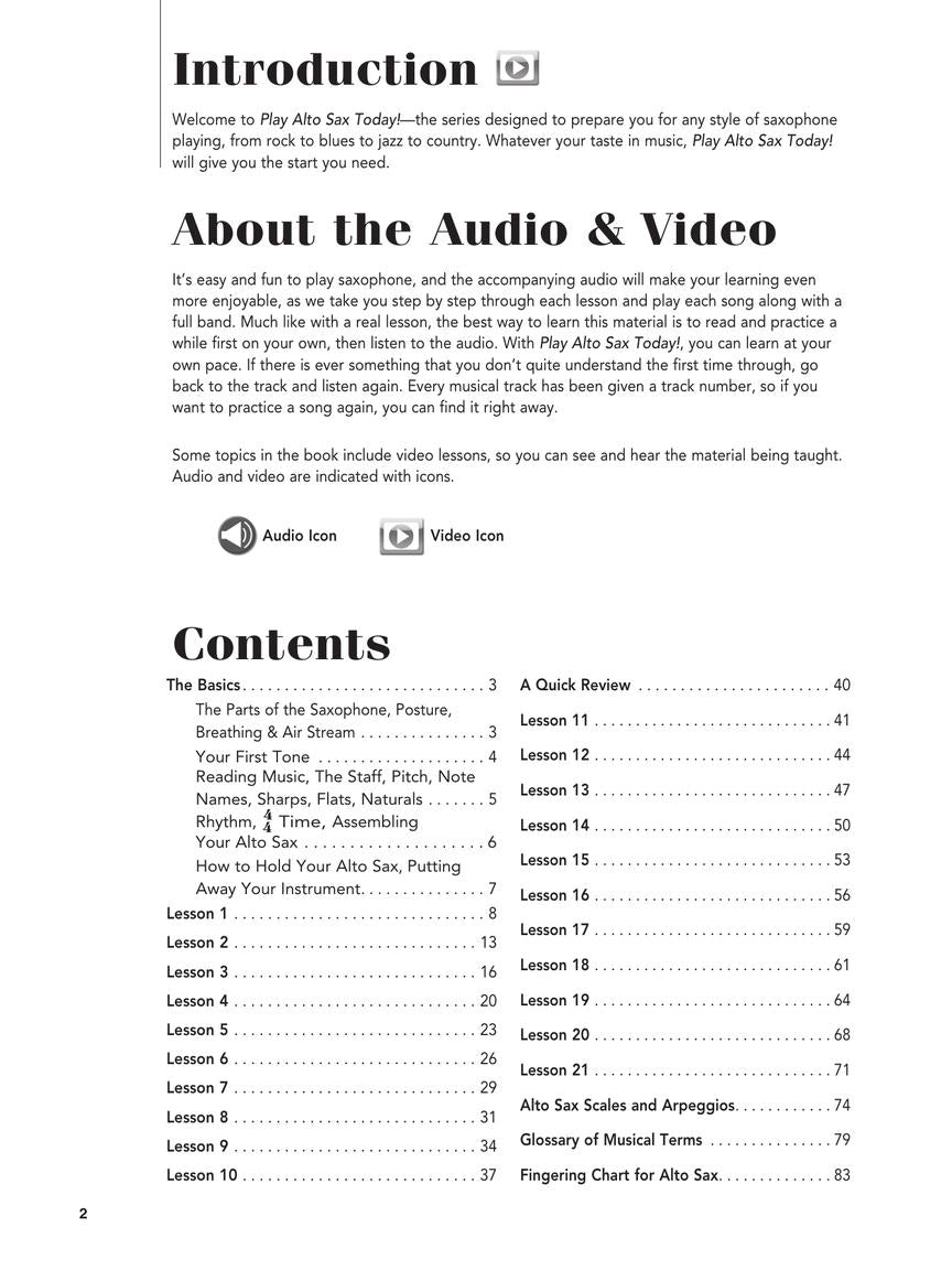 Play Alto Sax Today! Beginner's Pack