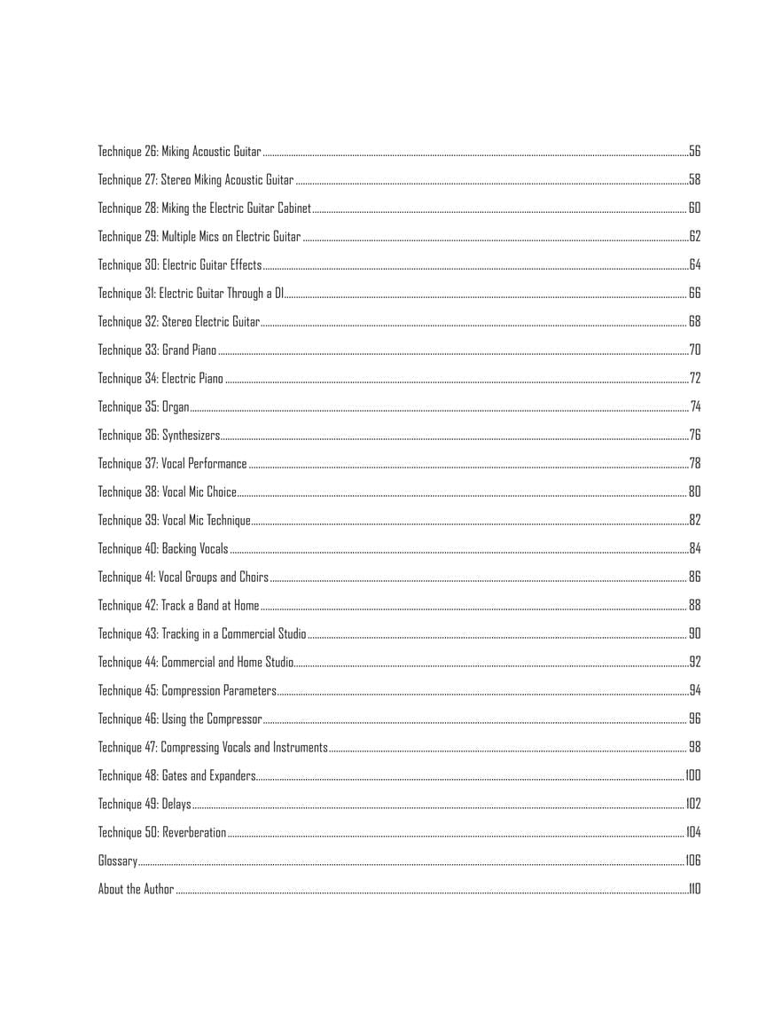 First 50 Recording Techniques You Should Know to Track Music