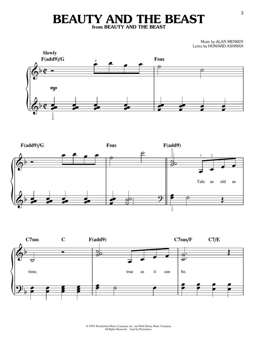 40 Most-Streamed Disney Songs Easy Piano