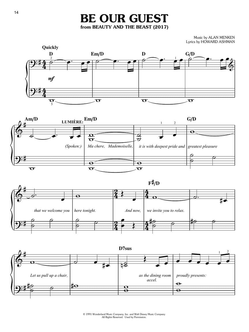 40 Most-Streamed Disney Songs Easy Piano