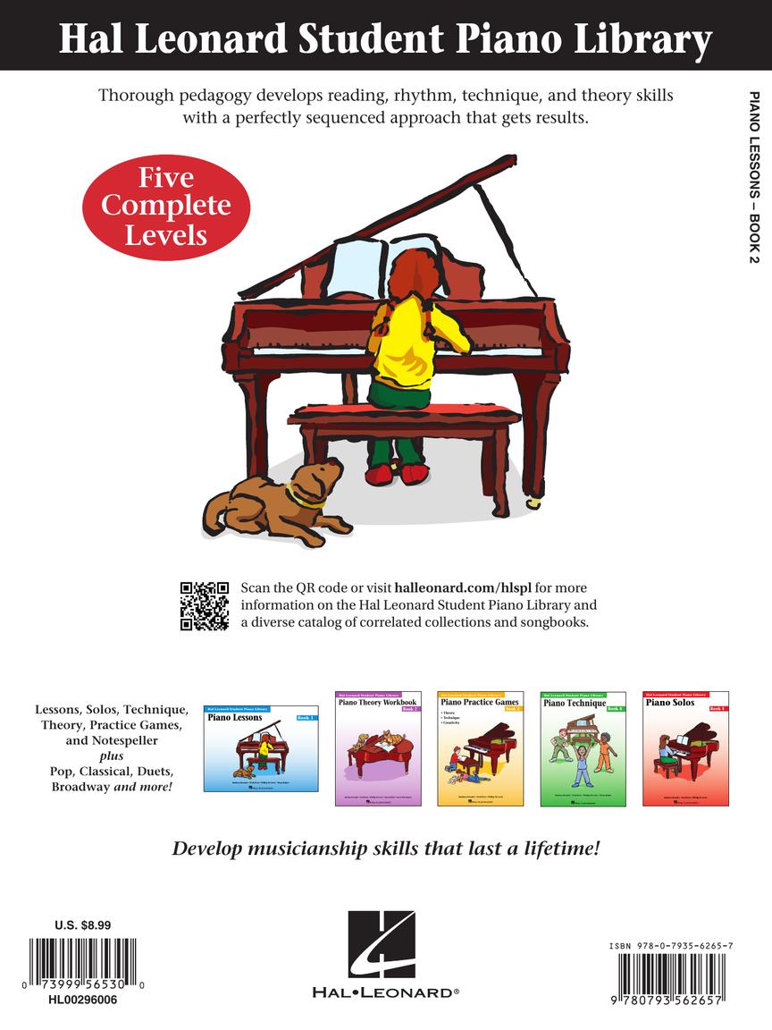 Piano Lessons Book 2 - Hal Leonard Student Piano Library