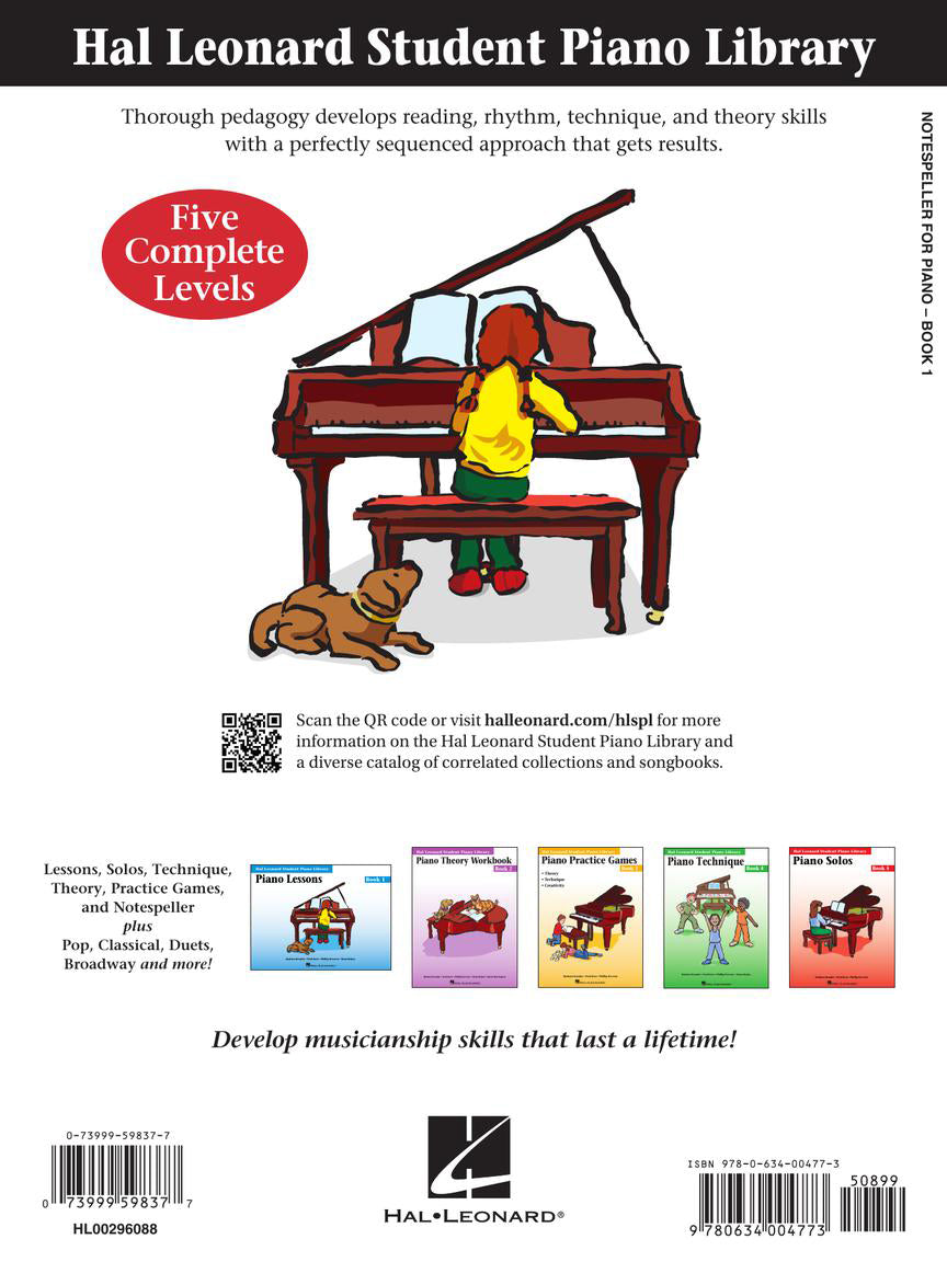 Notespeller For Piano - Book 1 - Hal Leonard Student Piano Library