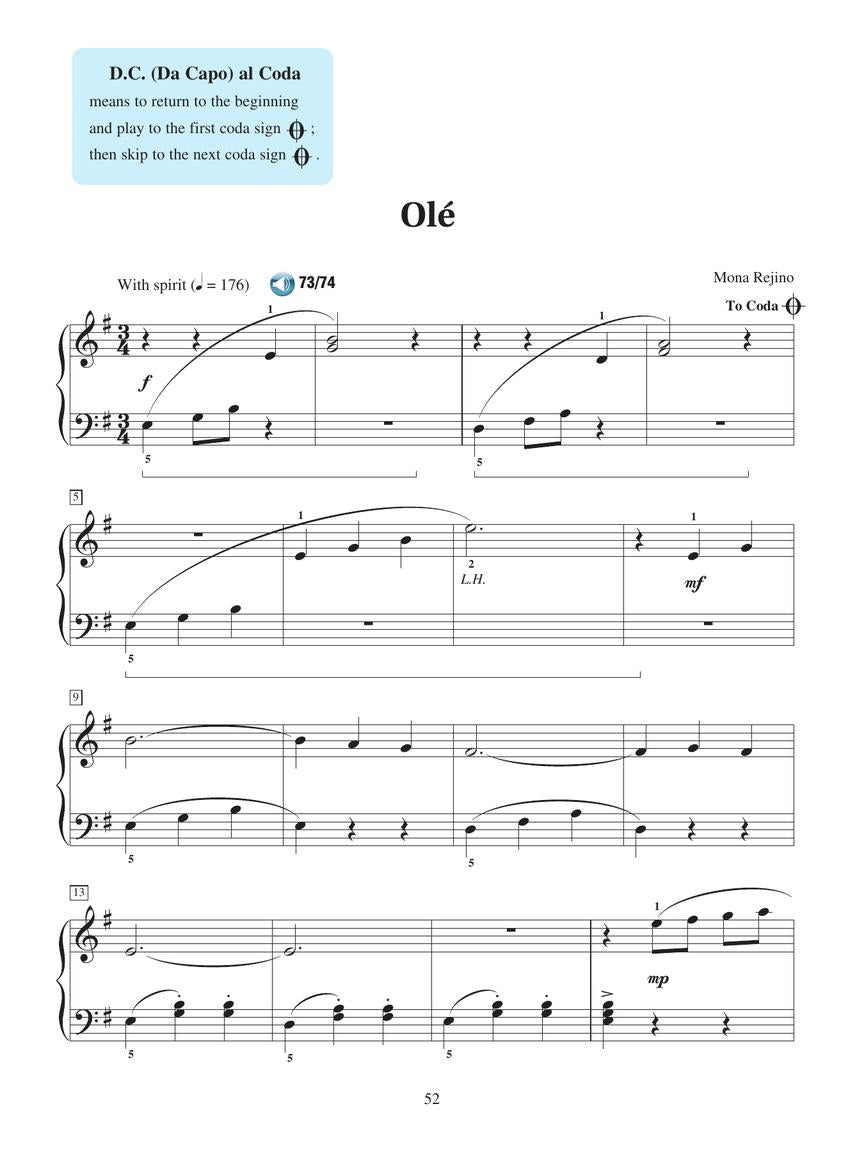 Piano Lessons Book 3 Audio and MIDI Access Included -Hal Leonard Student Piano Library