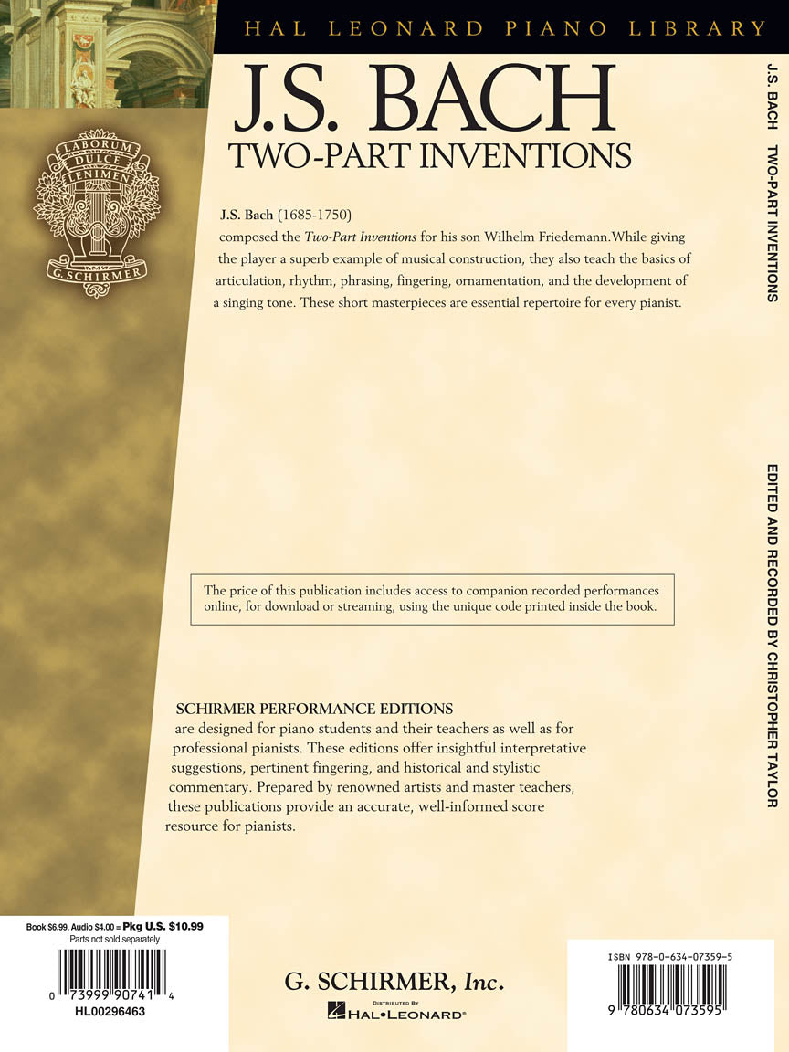 Bach, J.S. - Two-Part Inventions
