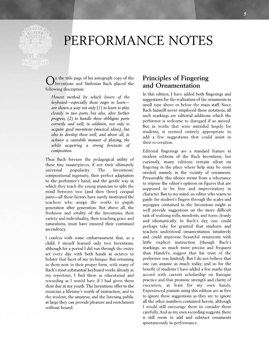 Bach, J.S. - Two-Part Inventions