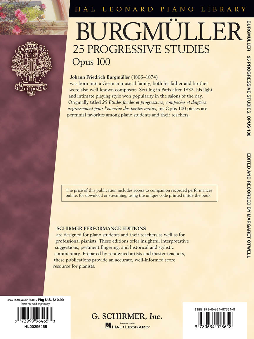 Burgmüller, J. Friedrich -¦25 Progressive Studies, Opus 100