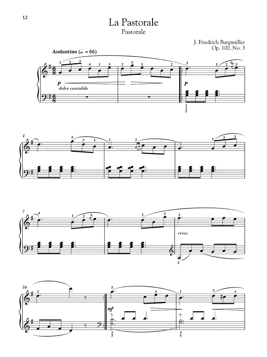 Burgmüller, J. Friedrich -¦25 Progressive Studies, Opus 100