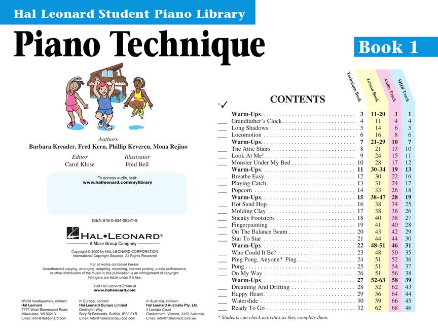 Piano Technique Book 1