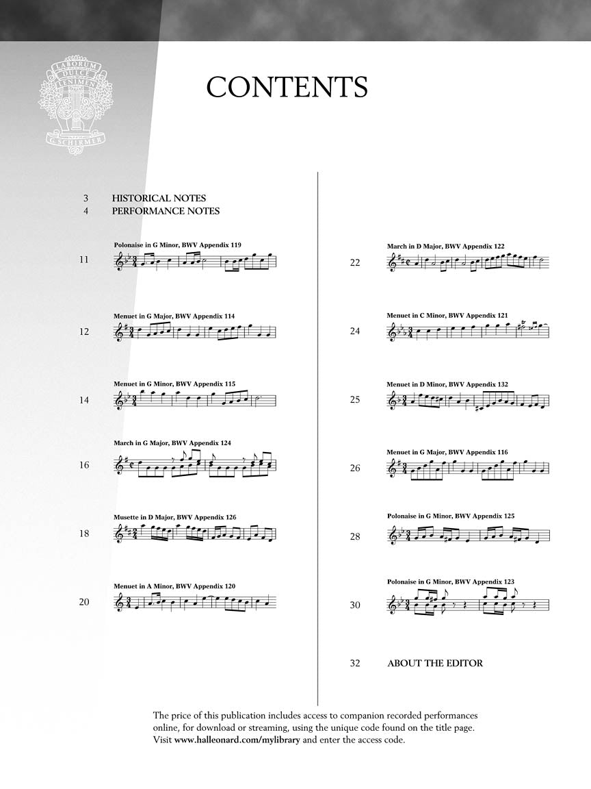 Bach Selections from the Notebook for Anna Magdalena Bach