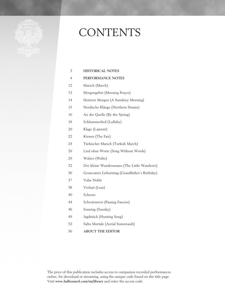 Gurlitt - Albumleaves for the Young, Opus 101