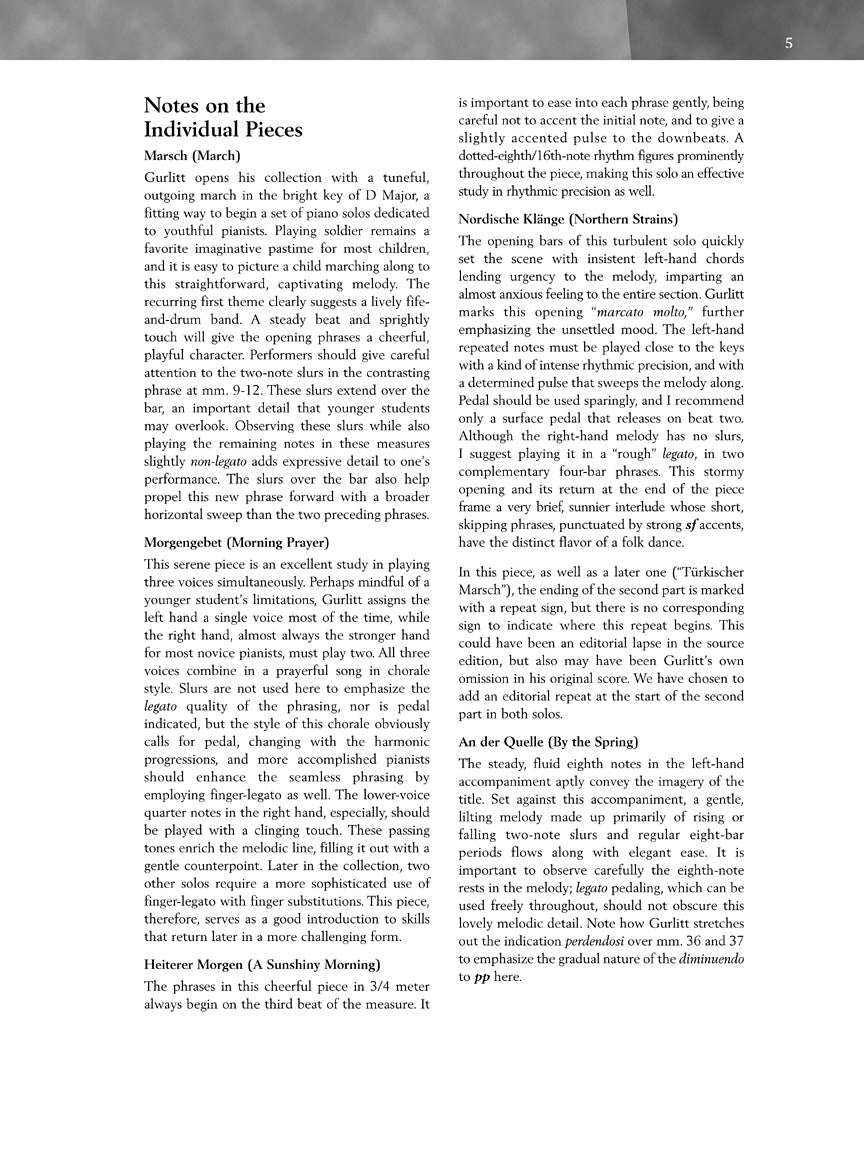 Gurlitt - Albumleaves for the Young, Opus 101