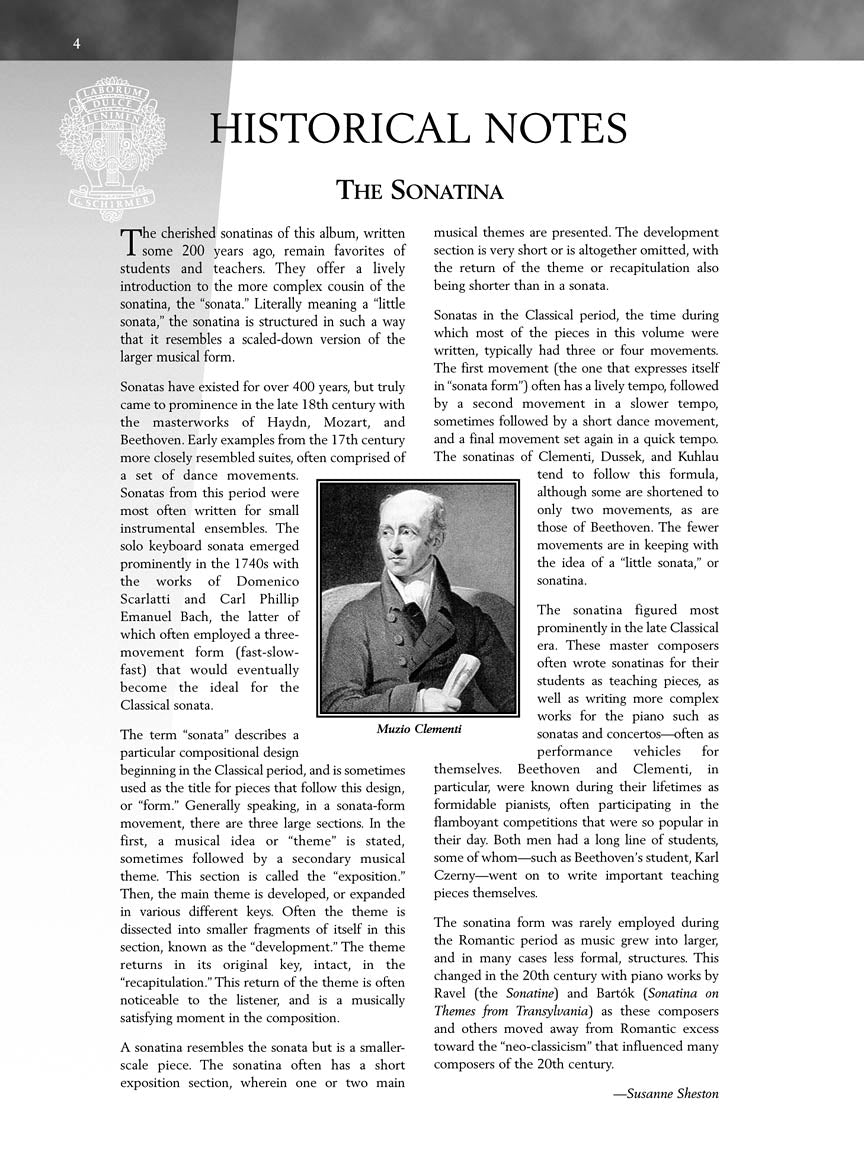 Sonatina Album - Clementi, Kuhlau, Dussek, and Beethoven