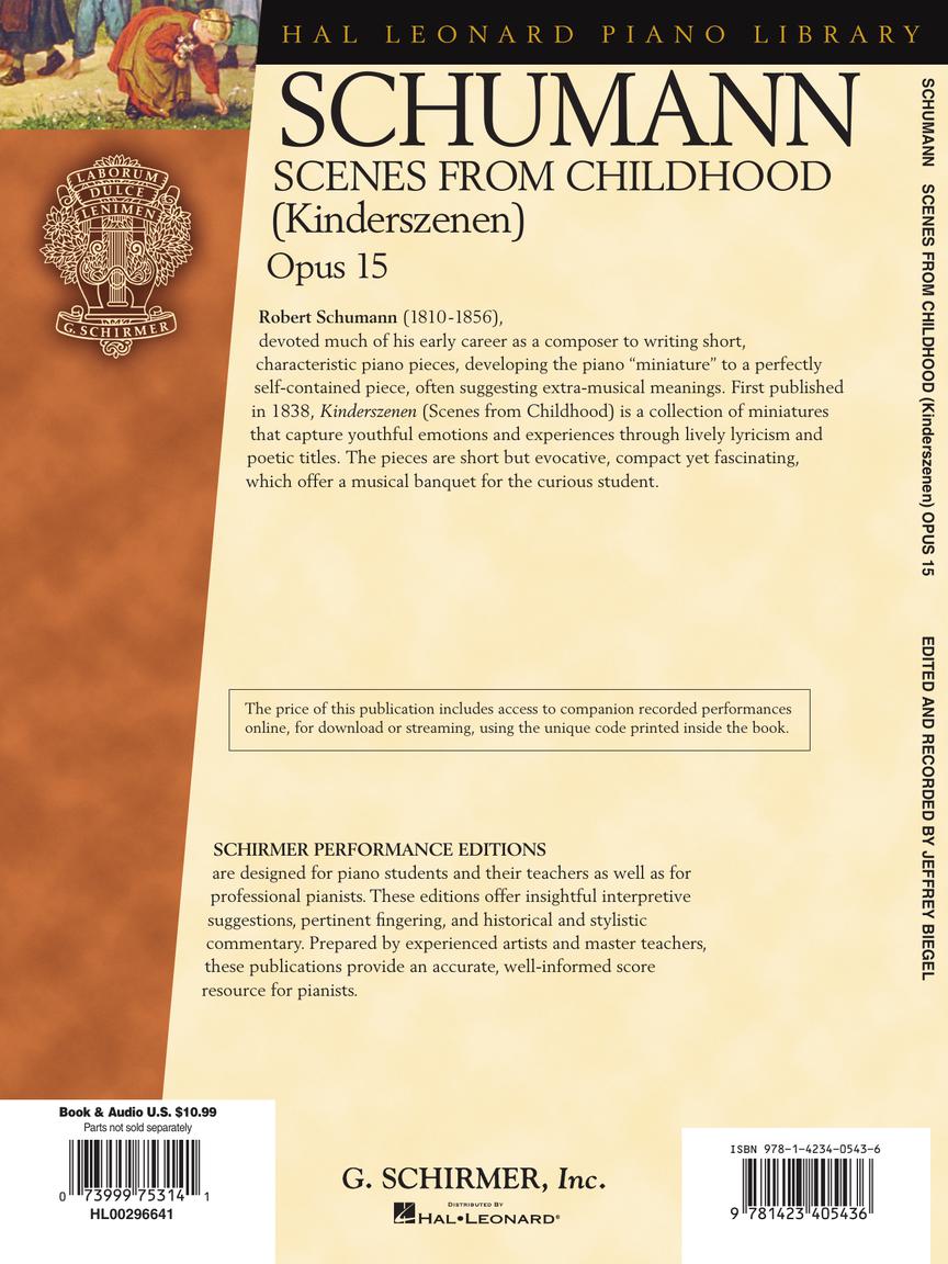 Schumann Scenes from Childhood (Kinderscenen) Opus 15