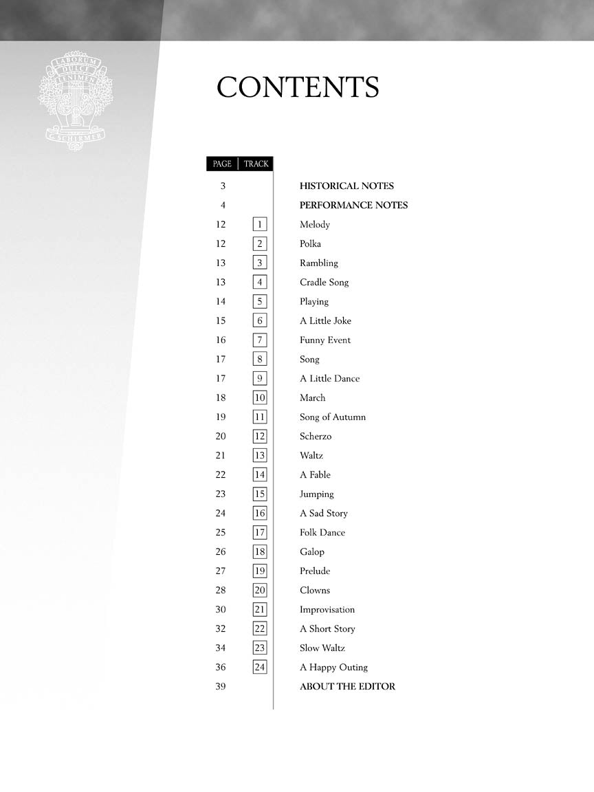 Kabalevsky -24 Pieces for Children, Opus 39 - Schirmer Performance Editions